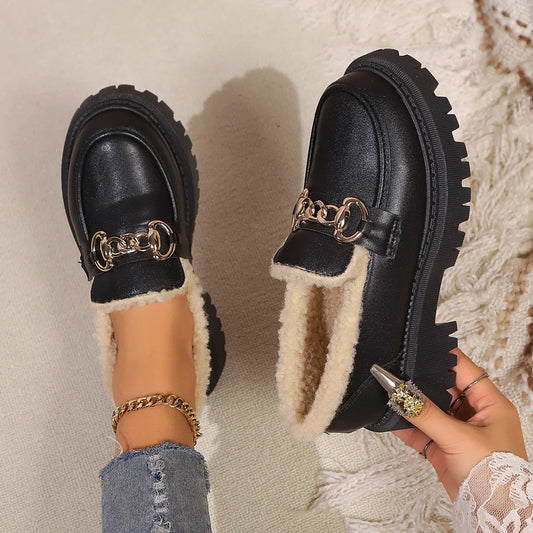 Sherpa Lined Platform Loafer