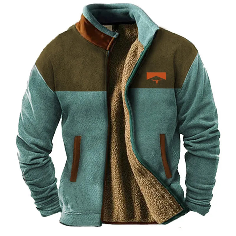 Sebastian Relaxed Fit Jacket | 3D Print Zipper Jacket