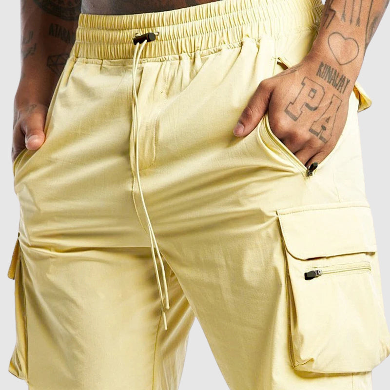 Theodore Willow Relaxed Technical Fabric Cargo Shorts with Functional Pockets