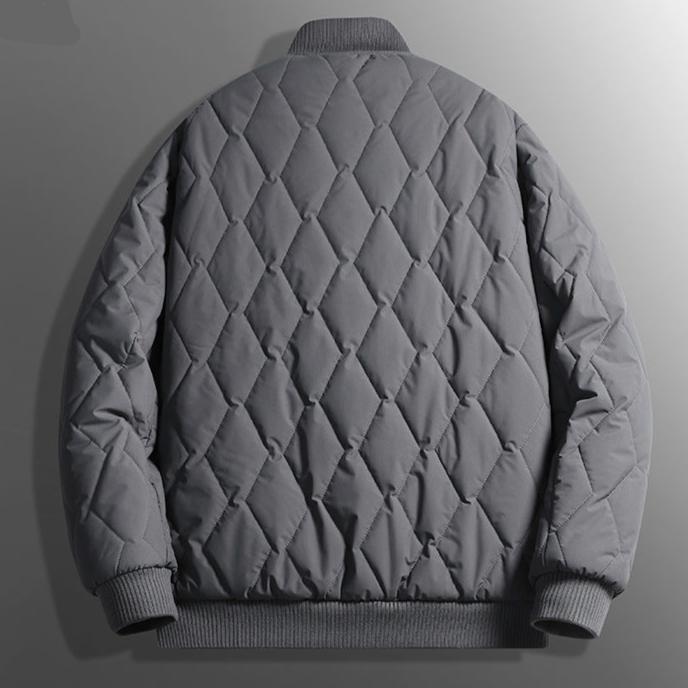 Theo Quilted Bomber Jacket | Reversible Diamond Pattern Jacket