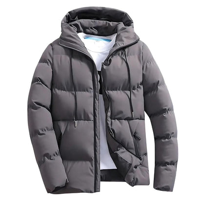 Oscar Hooded Quilted Puffer Jacket | Drawstring Zipper Pockets Jacket