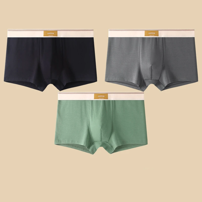 Noah Fitted Boxer Briefs Three-Piece Set | Solid Short Boxer Briefs