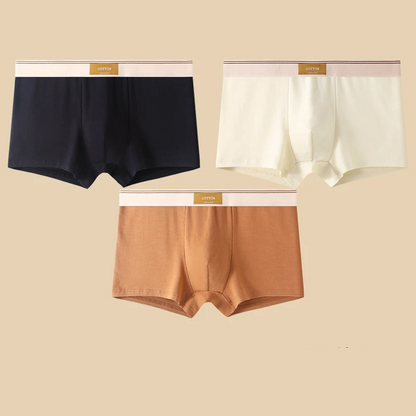 Noah Fitted Boxer Briefs Three-Piece Set | Solid Short Boxer Briefs