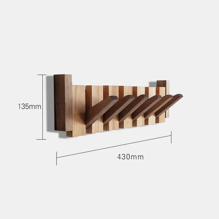 Minimalist Wooden Wall-Mounted Coat Rack