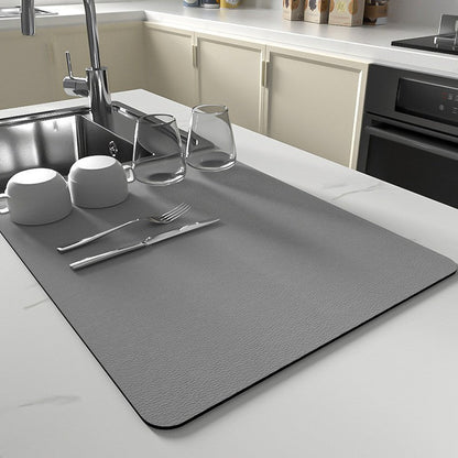 Silicone Dish Drying Mat With Non-Slip Quick-Dry Surface