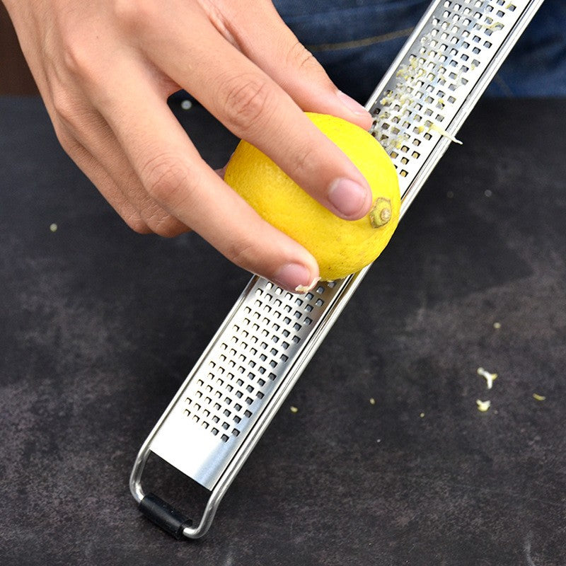 Stainless Steel Grater With Ergonomic Wooden Handle