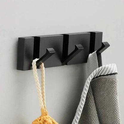 Minimalist Stainless Steel Hook Rack With Retractable Hooks