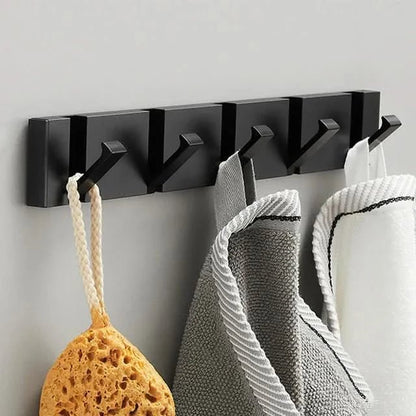 Minimalist Stainless Steel Hook Rack With Retractable Hooks