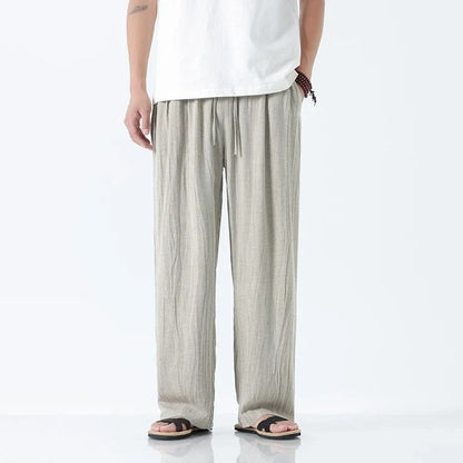 Straight-Fit Linen Pants