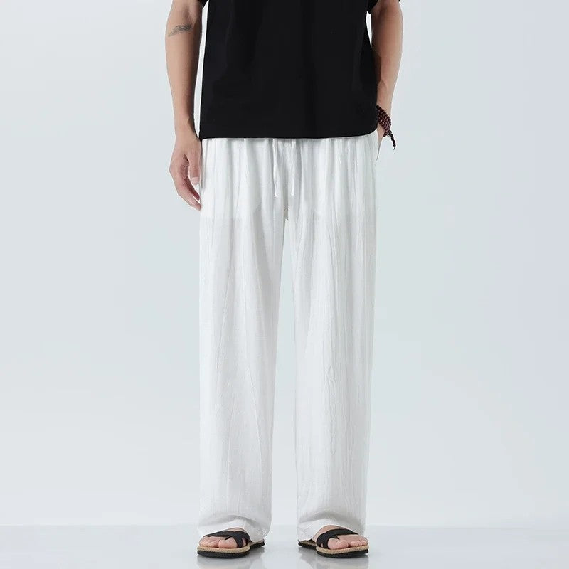 Straight-Fit Linen Pants
