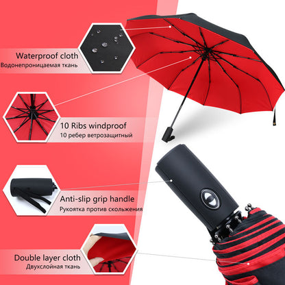Storm-Proof Folding Umbrella – Durable Wind-Resistant Design