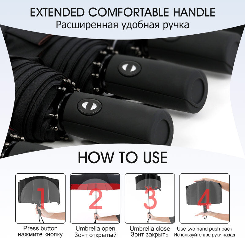 Storm-Proof Folding Umbrella – Durable Wind-Resistant Design