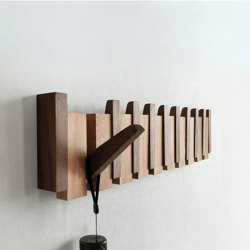 Minimalist Wooden Wall-Mounted Coat Rack
